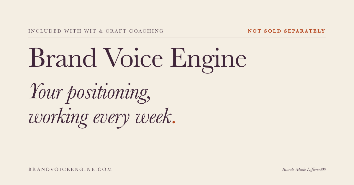 Brand Voice Engine: Verbal Positioning for Interior Designers